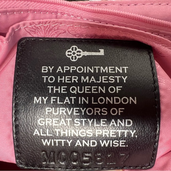 My Flat London LADY BUCKLEY Black Quilted Leather Shoulder Bag $285 Bow Crown - Picture 4 of 11